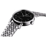 Tissot Everytime Large Black Dial Silver Mesh Bracelet Watch For Men - T109.610.11.077.00 Authentic Buy Shop Now