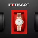 Tissot T Classic Everytime Small White Dial Rose Gold Mesh Bracelet Watch For Women - T109.210.33.031.00 Authentic Buy Shop Now