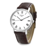 Tissot T Classic Everytime White Dial Brown Leather Strap Watch For Men - T109.410.16.033.00 Authentic Buy Shop Now