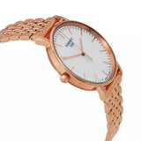 Tissot Everytime Medium White Dial Rose Gold Mesh Bracelet Watch For Men - T109.410.33.031.00 Authentic Buy Shop Now