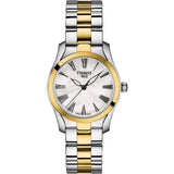 Tissot T Wave Lady White Mother of Pearl Dial Two Tone Steel Strap Watch For Women - T112. 210. 22. 113. 00 Authentic Buy Shop Now