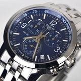 Tissot PRC 200 Chronograph Quartz Blue Dial Silver Steel Strap Watch For Men - T114.417.11.047.00 Authentic Buy Shop Now
