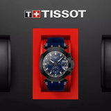 Tissot T Race Chronograph Blue Dial Blue Silicone Strap Watch For Men - T115.417.37.041.00 Authentic Buy Shop Now