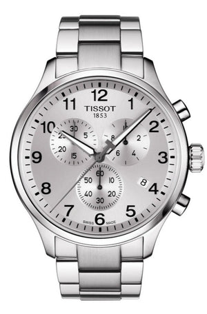 Tissot Chrono XL Classic Silver Dial Silver Steel Strap Watch For Men - T116.617.11.037.00 Authentic Buy Shop Now