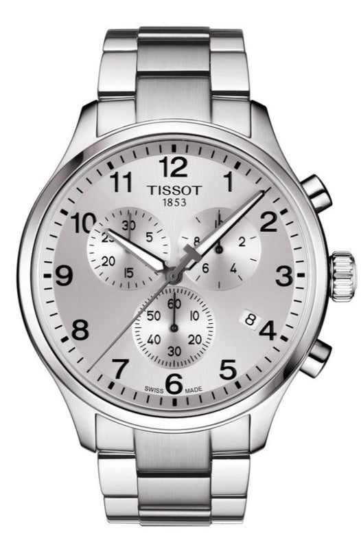 Tissot Chrono XL Classic Silver Dial Silver Steel Strap Watch For Men - T116.617.11.037.00 Authentic Buy Shop Now