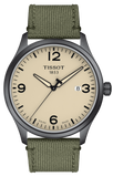 Tissot T Sport Chrono XL Beige Dial Khakhi Green Nylon Strap Watch for Men - T116.617.33.267.00 Authentic Buy Shop Now
