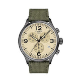 Tissot T Sport Chrono XL Beige Dial Green Nylon Strap Watch for Men - T116.617.37.267.00 Authentic Buy Shop Now
