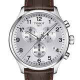 Tissot Chrono XL Silver Dial Brown Leather Strap Watch For Men - T116.617.16.037.00 Authentic Buy Shop Now