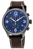Tissot Chrono XL Blue Dial Brown Leather Strap Watch For Men - T116.617.36.047.00 Authentic Buy Shop Now