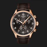 Tissot Chrono XL Black Dial Brown Leather Strap Watch For Men - T116.617.36.057.01 Authentic Buy Shop Now