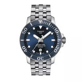 Tissot T Sport Seastar 1000 Powermatic Silicium Blue Dial Silver Steel Strap Watch For Men - T120.407.11.041.01 Authentic Buy Shop Now