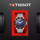 Tissot Seastar 1000 Powermatic 80 Blue Dial SIlver Mesh Bracelet Watch For Men - T120.407.11.041.02 Authentic Buy Shop Now