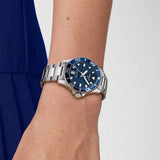 Tissot Seastar 1000 Lady Blue Dial Silver Steel Strap Watch For Women - T120.210.11.041.00 Authentic Buy Shop Now