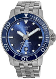Tissot T Sport Seastar 1000 Powermatic Silicium Blue Dial Silver Steel Strap Watch For Men - T120.407.11.041.01 Authentic Buy Shop Now
