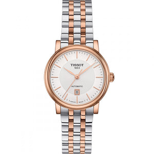 Tissot T Classic Carson Premium 30 White Dial Two Tone Steel Strap Watch for Women - T122.207.22.031.01 Authentic Buy Shop Now