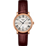Tissot T Classic Carson Premium White Dial Brown Leather Strap Watch for Women - T122.207.36.033.00 Authentic Buy Shop Now