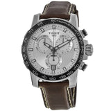 Tissot Supersport Chrono Silver Dial Brown Leather Strap Watch for Men - T125.617.16.031.00 Authentic Buy Shop Now