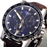 Tissot Supersport Chrono Blue Dial Brown Leather Strap Watch For Men - T125.617.16.041.00 Authentic Buy Shop Now