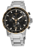 Tissot Supersport Chrono Black Dial Silver Steel Strap Watch For Men - T125.617.21.051.00 Authentic Buy Shop Now