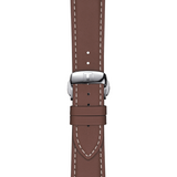 Tissot Gentleman Powermatic 80 Silicium Silver Dial Brown Leather Strap Watch For Men - T127.407.16.031.00 Authentic Buy Shop Now