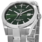 Tissot Gentleman Powermatic 80 Silicium Green Dial Silver Steel Strap Watch For Men - T127.407.11.091.01 Authentic Buy Shop Now