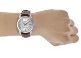 Tissot Gentleman Powermatic 80 Silicium Silver Dial Brown Leather Strap Watch For Men - T127.407.16.031.00 Authentic Buy Shop Now