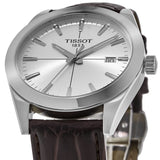 Tissot Gentlemen Silver Dial Brown Leather Strap Watch for Men - T127.410.16.031.01 Authentic Buy Shop Now