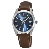 Tissot Gentleman Blue Dial Brown Leather Strap Watch For Men - T127.410.16.041.00 Authentic Buy Shop Now