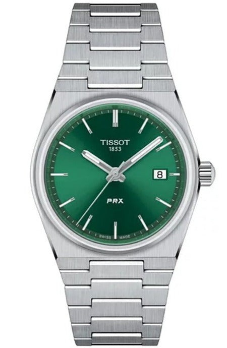 Tissot PRX Green Dial Silver Steel Strap Unisex Watch - T137.210.11.091.00 Authentic Buy Shop Now