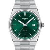 Tissot PRX Green Dial Silver Steel Strap Watch For Men - T137.410.11.091.00 Authentic Buy Shop Now