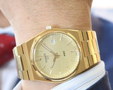 Tissot PRX Champagne Yellow Gold Dial Gold Steel Strap Watch for Men - T137.410.33.021.00 Authentic Buy Shop Now