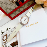 Versace Greca White Dial White Leather Strap Watch for Women - VELW00120 Authentic Buy Shop Now