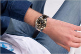 Guess Connoisseur Black Dial Two Tone Steel Strap Watch for Men - GW0265G5 Authentic Buy Shop Now