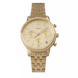 Fossil Neutra Chronograph Gold Dial Gold Steel Strap Watch for Women - ES5219 Authentic Buy Shop Now