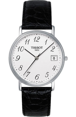 Tissot T Classic Desire White Dial Black Leather Strap Watch For Men - T52.1.421.12 Authentic Buy Shop Now