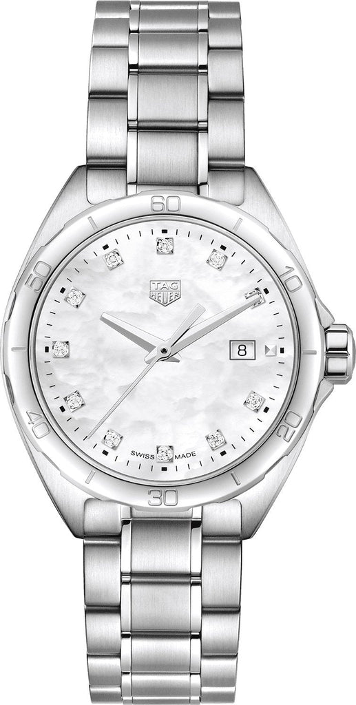 Tag Heuer Formula 1 Diamonds Mother Of Pearl White Dial Silver Steel Strap Watch for Women - WBJ1419.BA0664 Authentic Buy Shop Now