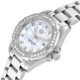 Tag Heuer Aquaracer Diamonds Mother of Pearl White Dial Silver Steel Strap Watch for Women - WBD1415.BA0741 Authentic Buy Shop Now
