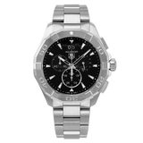 Tag Heuer Aquaracer Chronograph Black Dial Silver Steel Strap Watch for Men - CAY1110.BA0927 Authentic Buy Shop Now