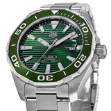 Tag Heuer Aquaracer Calibre 5 Green Dial Silver Steel Strap Watch for Men - WAY201S.BA0927 Authentic Buy Shop Now