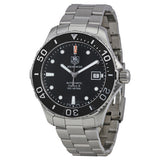 Tag Heuer Aquaracer Automatic Caliber 5 Black Dial Silver Steel Strap Watch for Men - WAN2110.BA0822 Authentic Buy Shop Now