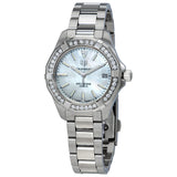 Tag Heuer Aquaracer Diamonds Mother of Pearl Dial Silver Steel Strap Watch for Women - WBD1313.BA0740 Authentic Buy Shop Now