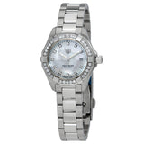 Tag Heuer Aquaracer Diamonds Mother of Pearl White Dial Silver Steel Strap Watch for Women - WBD1413.BA0741 Authentic Buy Shop Now