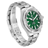 Tag Heuer Aquaracer Calibre 5 Automatic Green Dial Silver Steel Strap Watch for Men - WAY2015.BA0927 Authentic Buy Shop Now