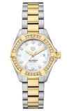 Tag Heuer Aquaracer Quartz Diamonds Mother of Pearl Dial Two Tone Steel Strap Watch for Women - WBD1423.BB0321 Authentic Buy Shop Now