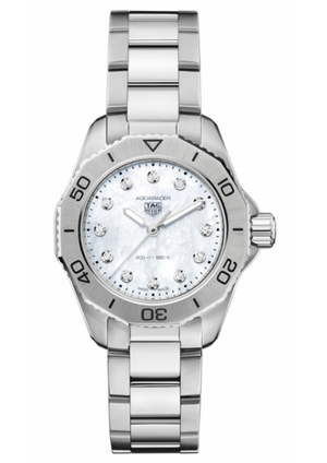 Tag Heuer Aquaracer Professional 200 Quartz Diamond Mother of Pearl Dial Silver Steel Strap Watch for Women - WBP1416.BA0622 Authentic Buy Shop Now