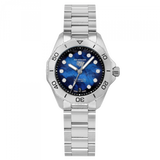 Tag Heuer Aquaracer Professional 200 Automatic Diamond Blue Dial Silver Steel Strap Watch for Women - WBP2411.BA0622 Authentic Buy Shop Now