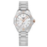 Tag Heuer Aquaracer Professional 200 Quartz Diamonds White Dial Silver Steel Strap Watch for Women - WBP1450.BA0622 Authentic Buy Shop Now