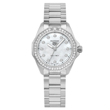 Tag Heuer Aquaracer Professional 200 Quartz Diamond Mother of Pearl Dial Silver Steel Strap Watch for Women - WBP1417.BA0622 Authentic Buy Shop Now