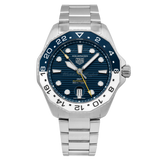 Tag Heuer Aquaracer Professional 300 GMT Automatic Blue Dial Silver Steel Strap Watch for Men - WBP2010.BA0632 Authentic Buy Shop Now
