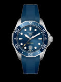 Tag Heuer Aquaracer Professional 300 Automatic Blue Dial Blue Rubber Strap Watch for Men - WBP201B.FT6198 Authentic Buy Shop Now